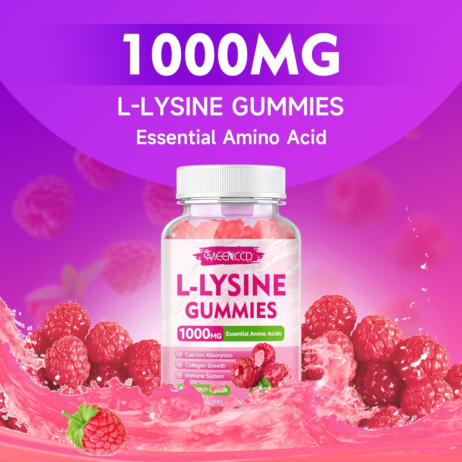 2-pack-l-lysine-1000mg-gummies-for-oral-health---immune-collagen-support---sugar-free-raspberry-flavor---120-count-7