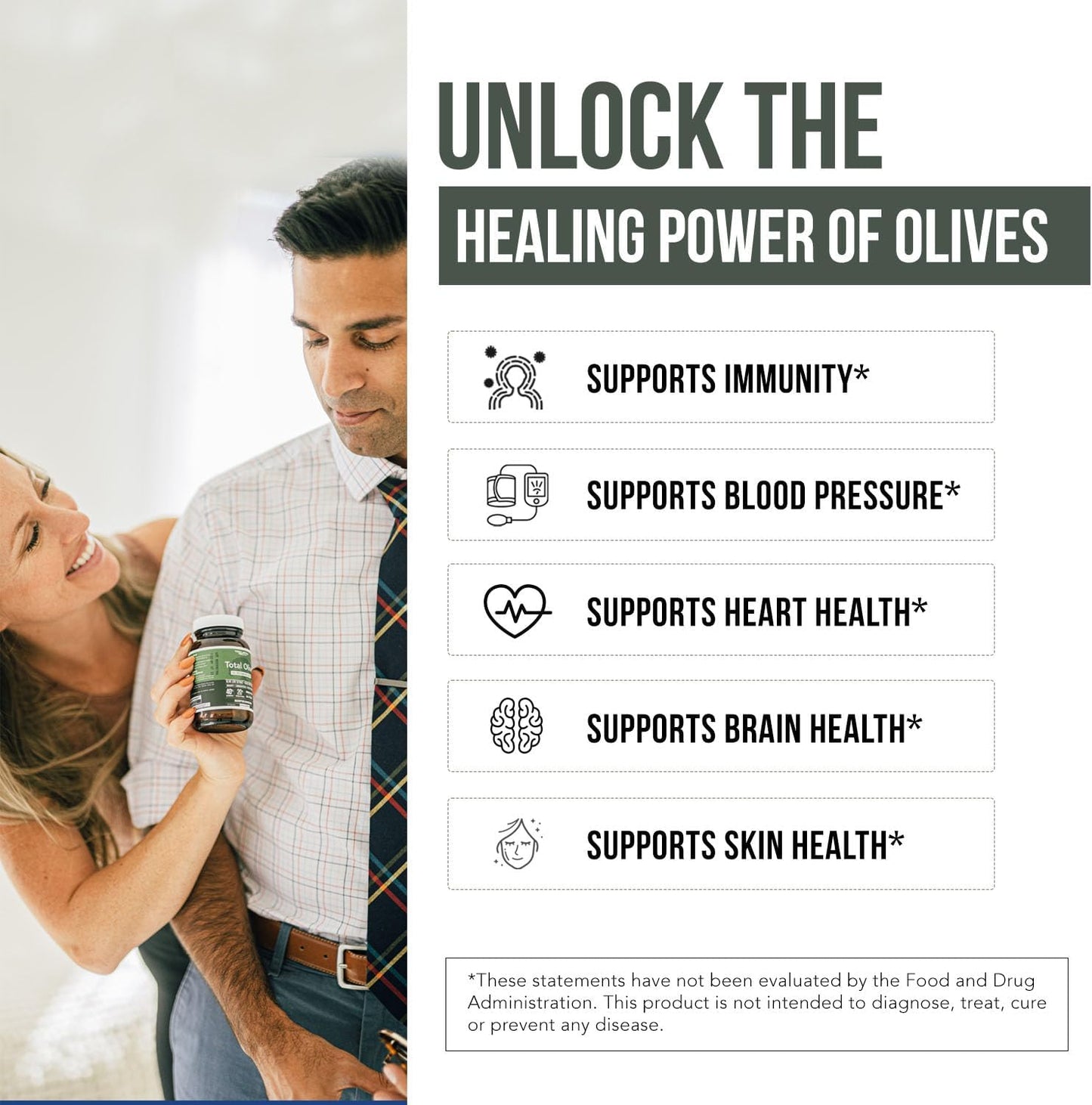 Triquetra Health Total Olive® - Spanish Grown Full Spectrum Olive Leaf & Fruit Extracts with BioPerine - High Oleuropein & Hydroxytyrosol - 60 Capsules - Espot.com.au