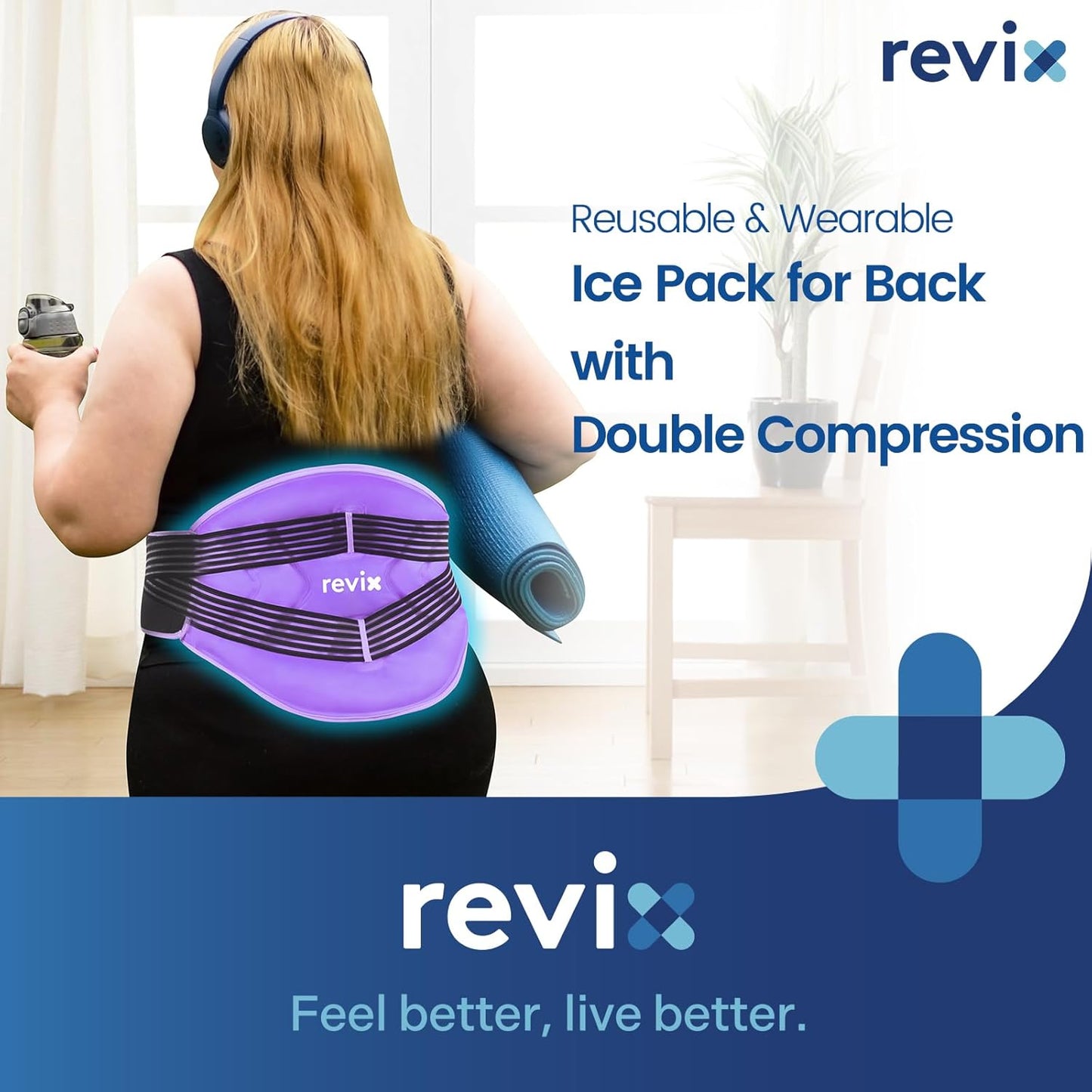 revix-large-back-ice-pack-with-compression-straps---adjustable-ice-wrap-for-lumbar-pain-relief---cold-compress-therapy-for-sciatic-nerve---reusable-soft-plush-lining-2