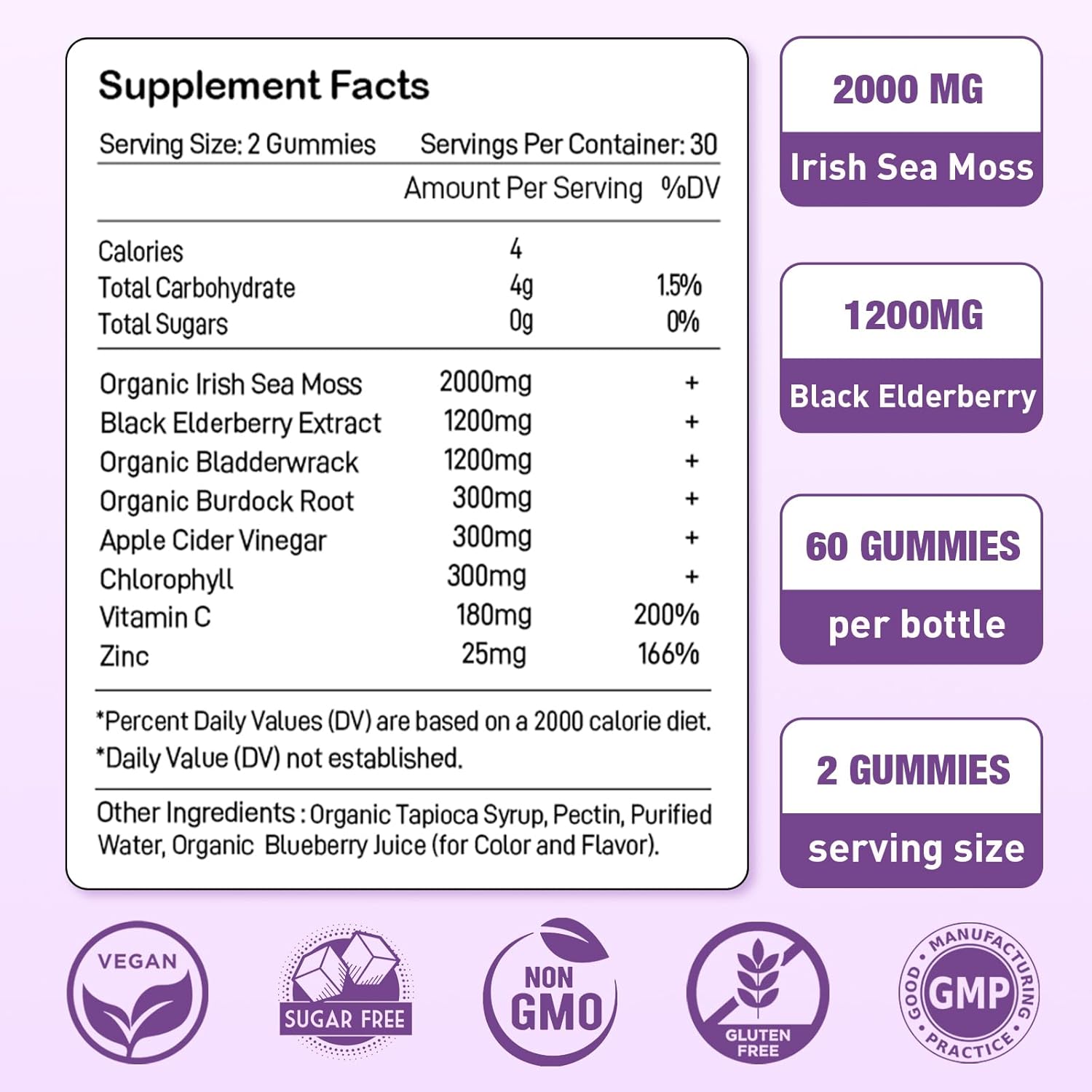 2-pack-irish-sea-moss-gummies-with-elderberry-bladderwrack-burdock-and-chlorophyll---blueberry-flavored-gummies-for-digestion-skin-hair-and-immunity---suitable-for-adults-kids-women-and-men---120-gummies-2