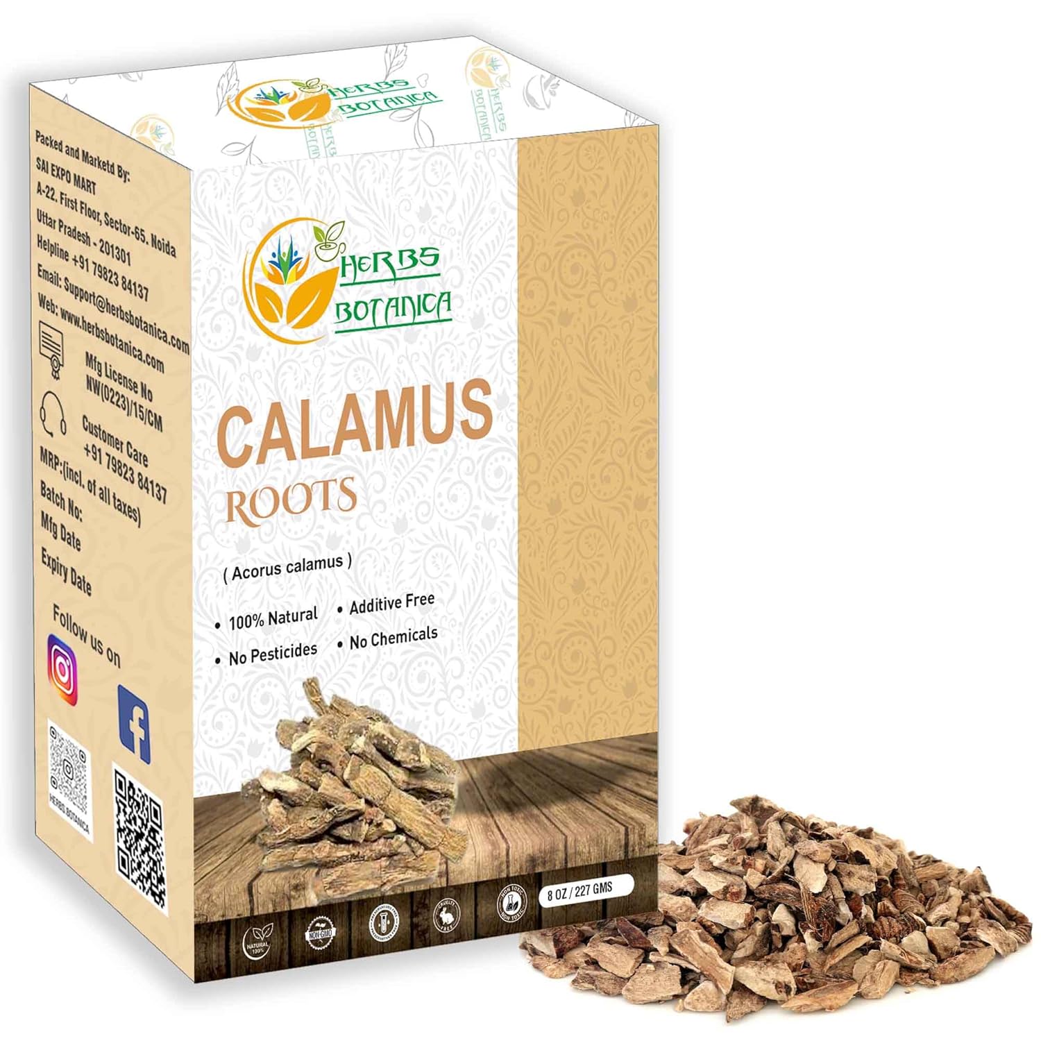 calamus-root-loose-dried-herb---skin-stomach-health-benefits-herbal-tea---8-oz-12-lb---sweet-flagvachavasambu---herbs-botanica-1