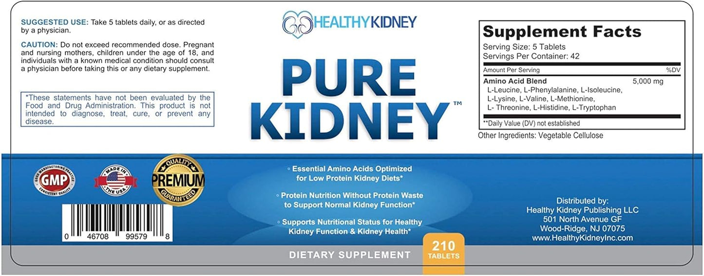 Renal Diet Cookbook & Kidney Health Supplement - 210 Pills for Rejuvenation & Low Protein Diet - Kidney Restore Book - Espot.com.au