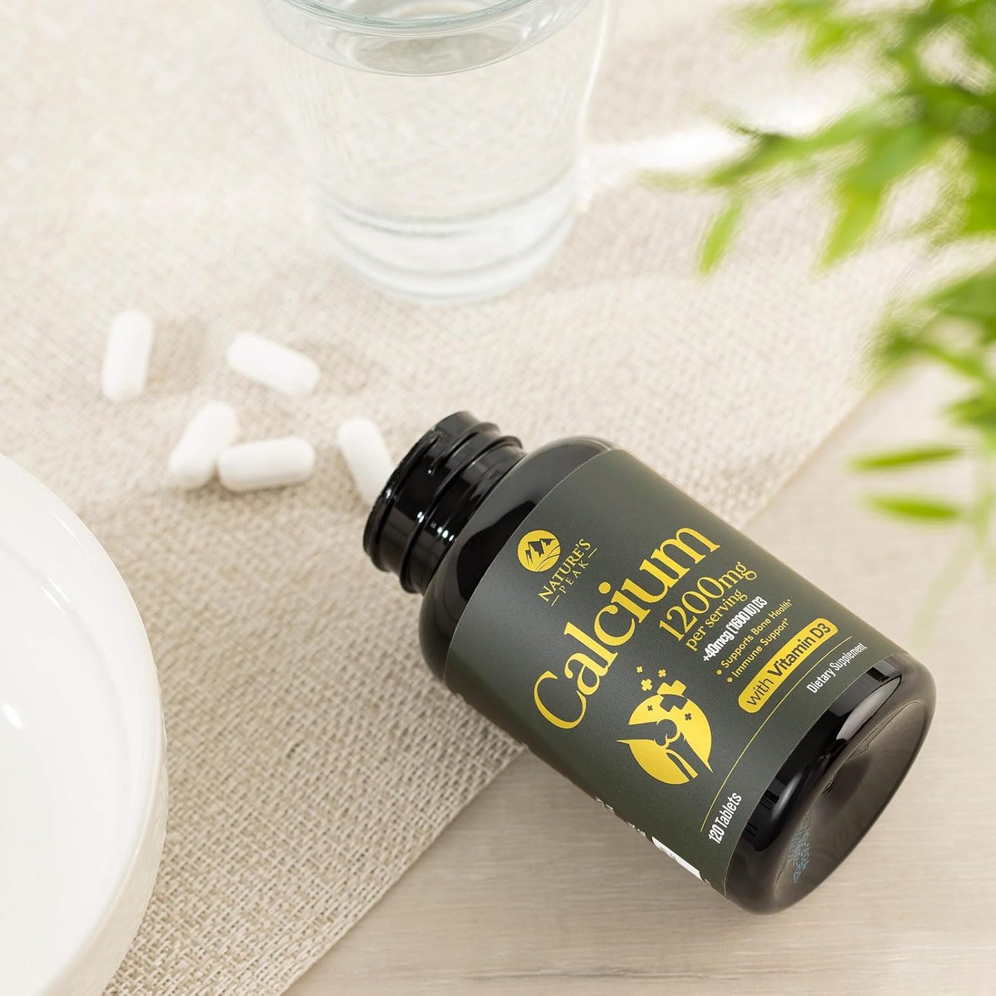 High-Potency Calcium Supplement with Vitamin D3 for Bone Strength & Immune Support - 120 Tablets - Espot.com.au