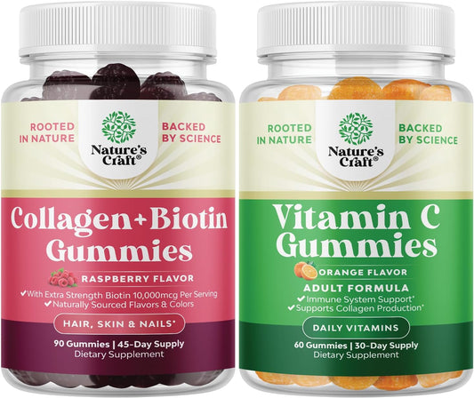 natural-hair-skin-nails-gummies-bundle-for-women---biotin-collagen-vitamin-c-chewables---immune-support---halal---90ct-1