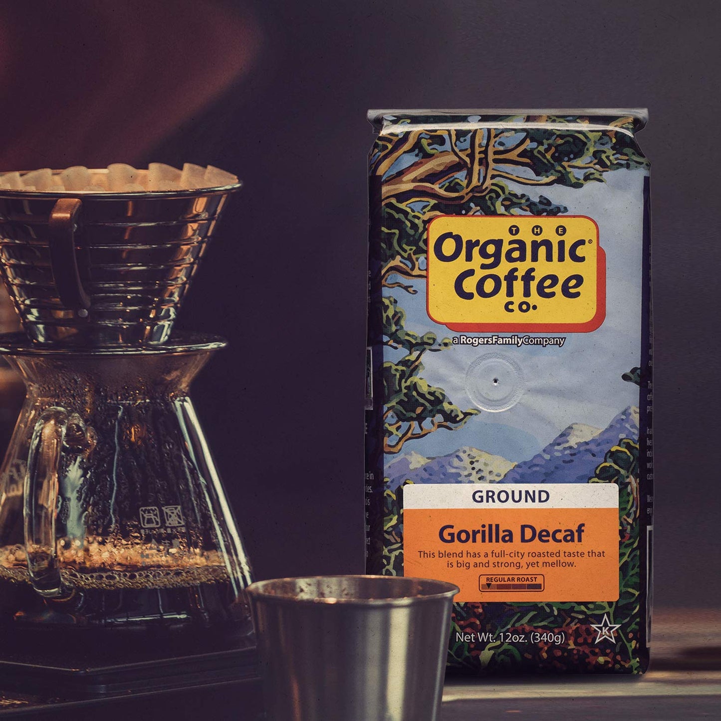 organic-coffee-co-gorilla-decaf-ground-coffee---12oz-bag-medium-roast-swiss-water-processed-certified-usda-organic-4