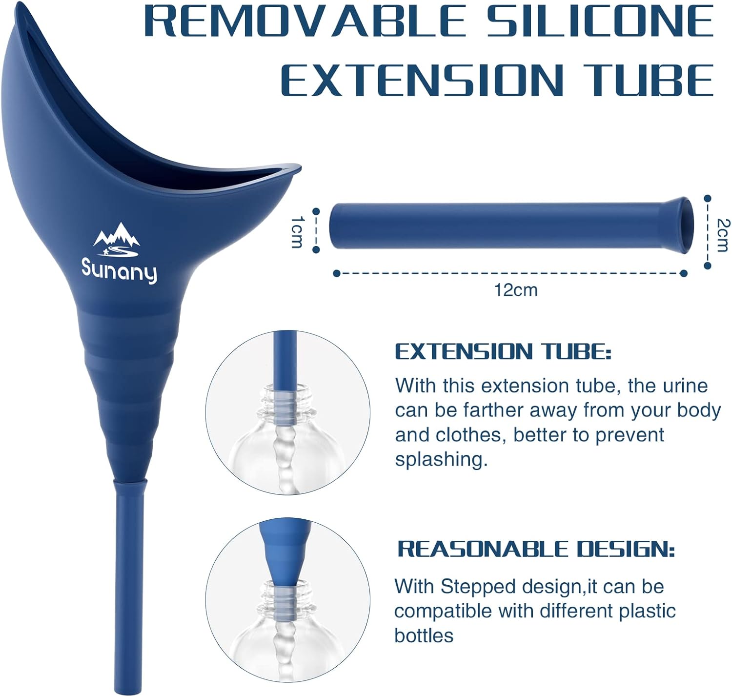 Portable Silicone Female Urinal for Standing, Reusable & Leakproof - Ideal for Outdoor Activities, Camping, Travel - Sunany Female Urinal - Espot.com.au