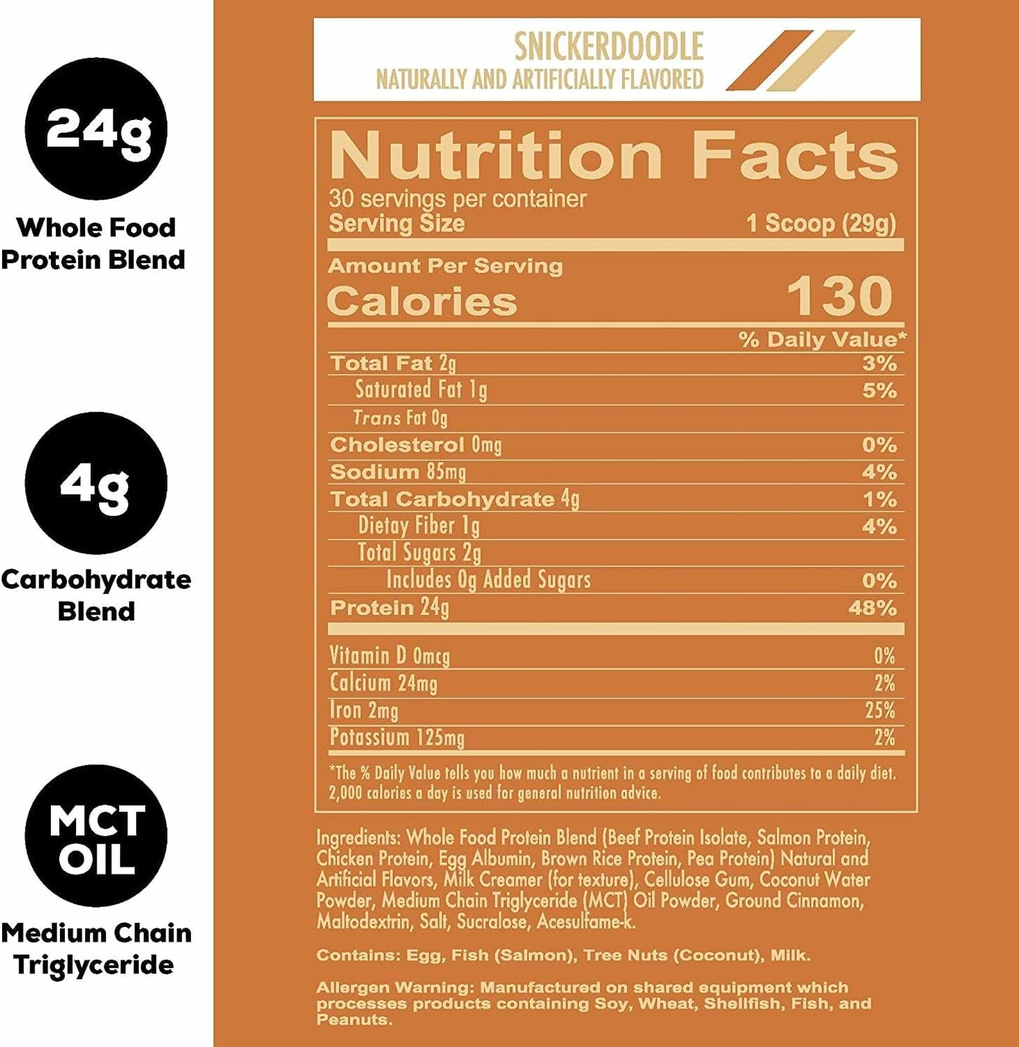 redcon1-mre-lite-snickerdoodle-whole-food-protein-powder---low-carb-meal-replacement-with-animal-protein-blends---easy-to-digest-supplement-with-mct-oils---30-servings-2