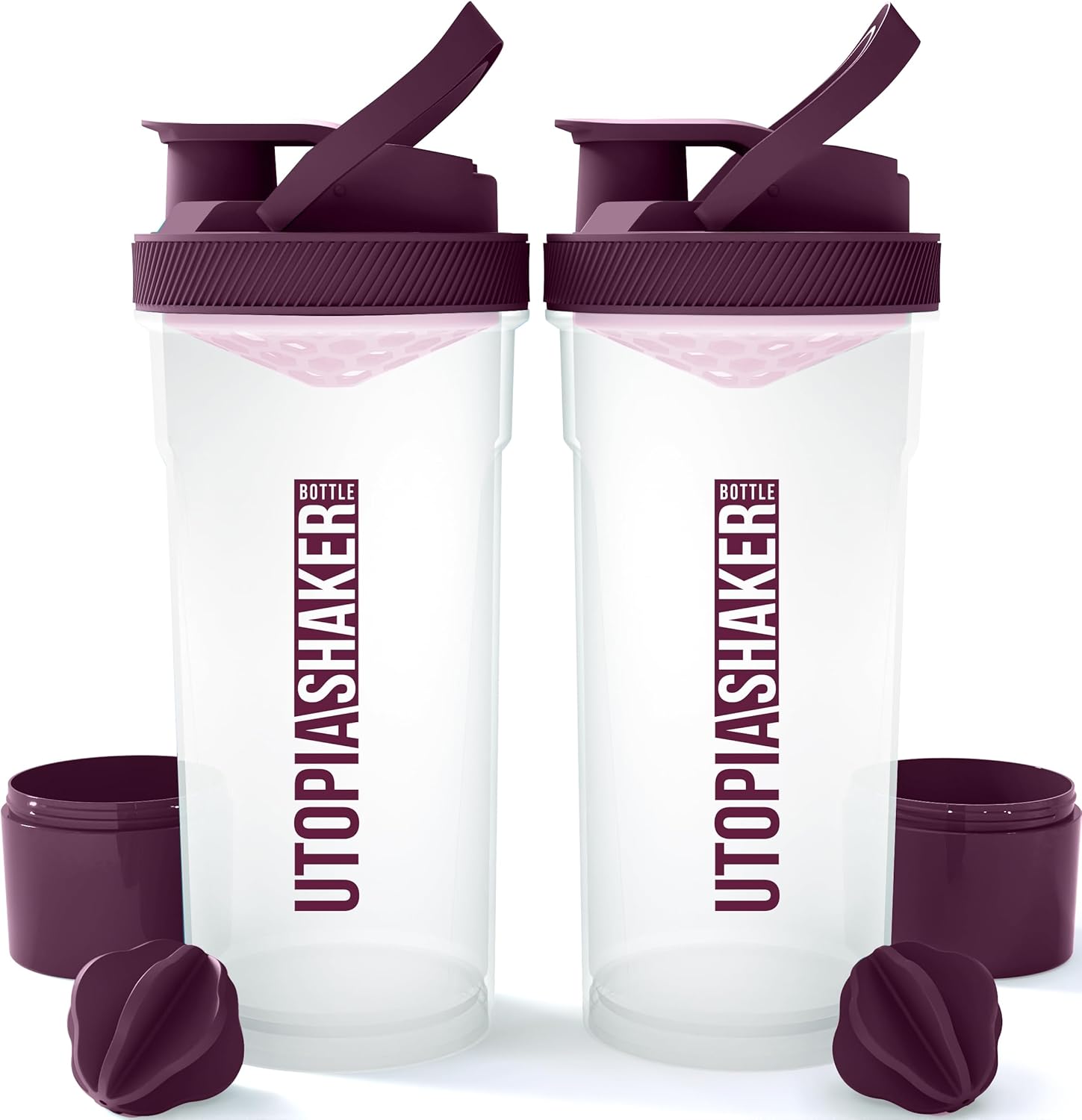 clearplum-24oz-shaker-bottle-2-pack---proteincocktail-mixer-with-twist-lock-protein-box-storage---ideal-for-pre-post-workout---utopia-home-1