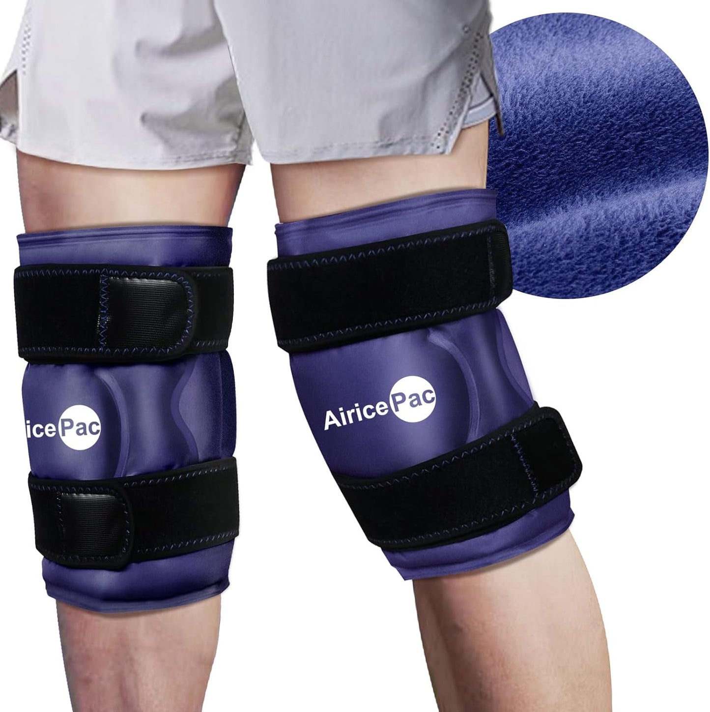 Reusable Gel Ice Wrap for Knee Pain Relief - Cold Compress Therapy for Injuries, Swelling, Arthritis, Meniscus Tear, ACL - Ideal for Knee Replacement Surgery - Blue - Espot.com.au
