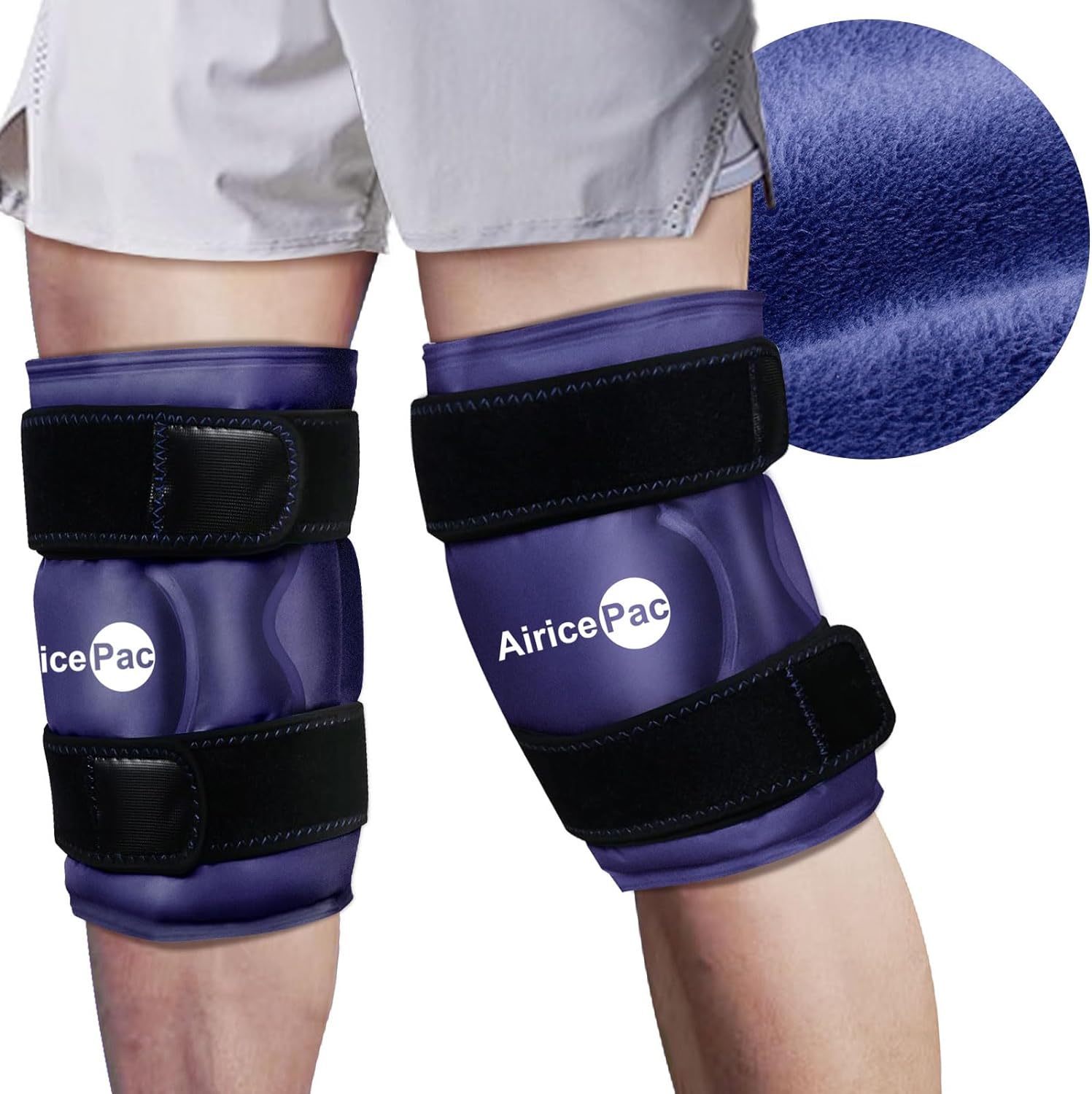 Reusable Gel Ice Wrap for Knee Pain Relief - Cold Compress Therapy for Injuries, Swelling, Arthritis, Meniscus Tear, ACL - Ideal for Knee Replacement Surgery - Blue - Espot.com.au
