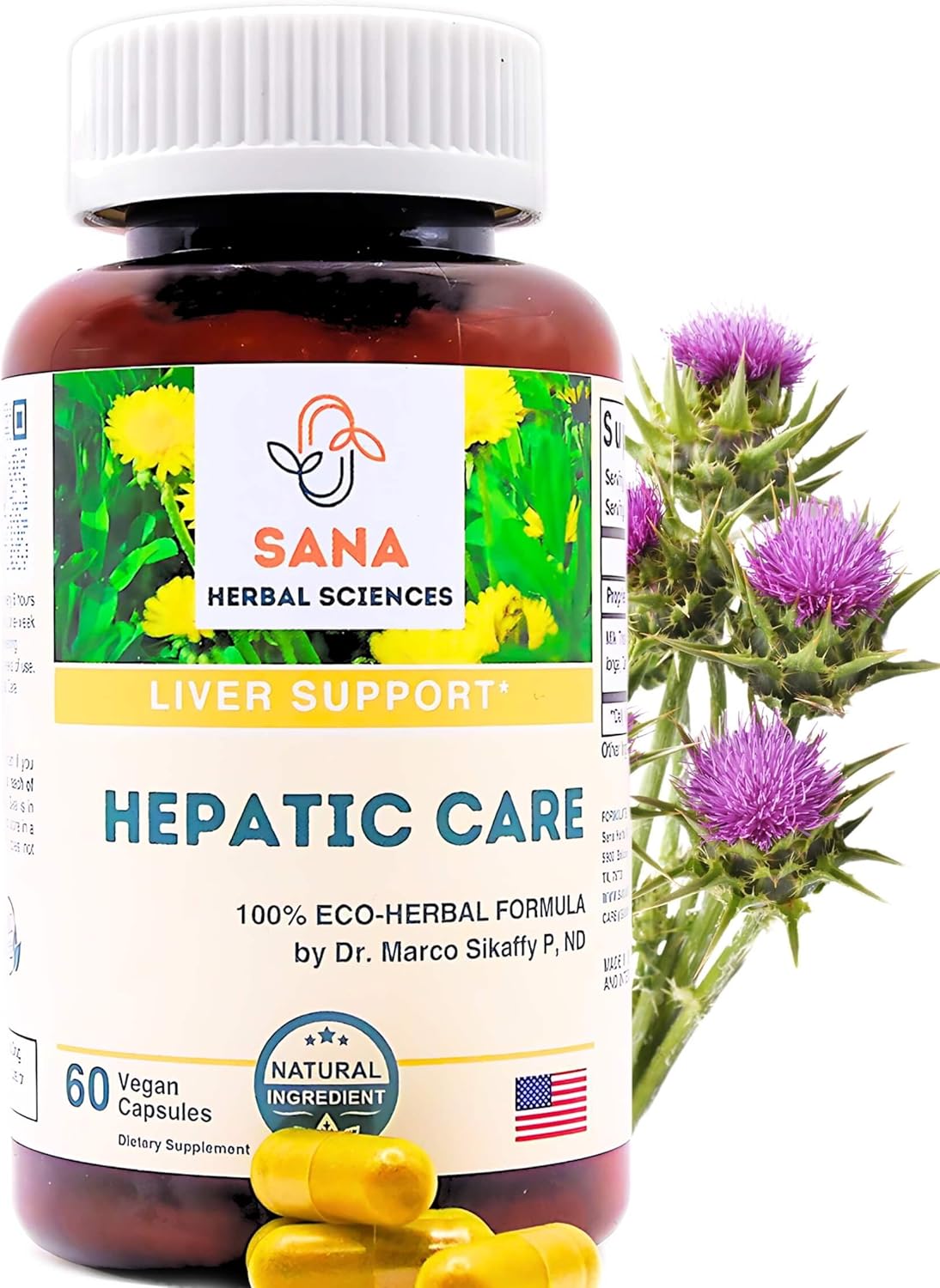 Liver Health Milk Thistle Supplement for Fatty Liver Support with Turmeric & Dandelion Root - 1800mg Herbal Daily Dose for Liver Detox & Repair by Sana Herbal - Espot.com.au