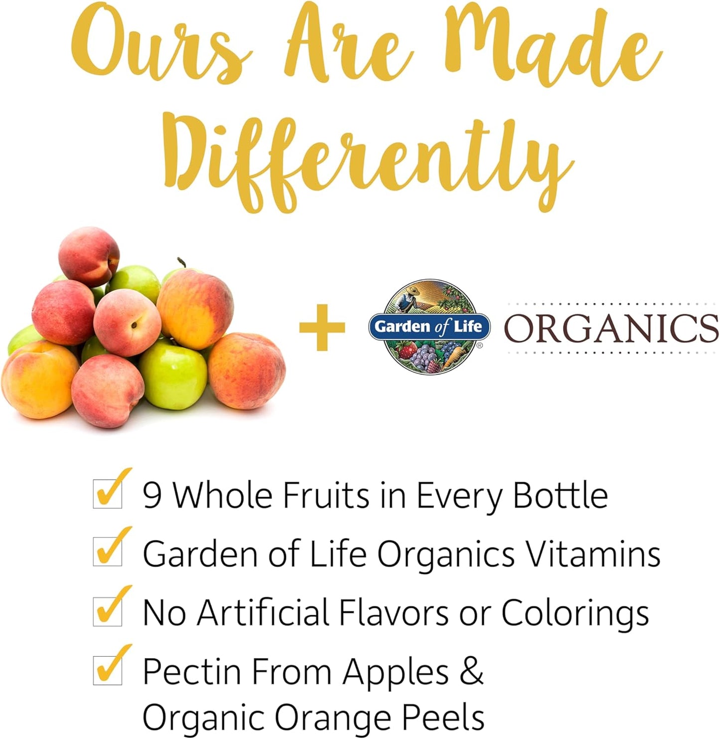 Certified Organic Kids Gummy Vitamins - Vegan & Non-GMO Fruit Gummies - Complete Children's Multi with B12, C & D3 - Gluten, Soy & Dairy Free - 120 Chewables - Espot.com.au