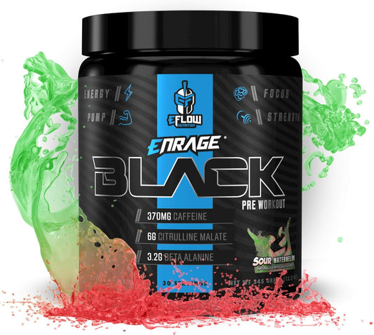 eflow-nutrition-enrage-black-high-stimulant-pre-workout-powder---boost-energy-pumps-strength---4-flavors---sour-watermelon---30-servings-1
