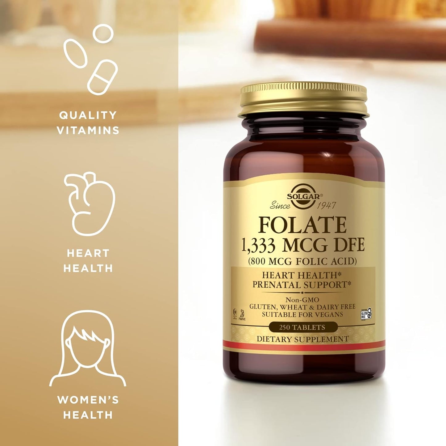 solgar-folate-1333-mcg-dfe-250-tablets-x-2---heart-prenatal-health---non-gmo-vegan-gluten-dairy-free-kosher---500-servings-4