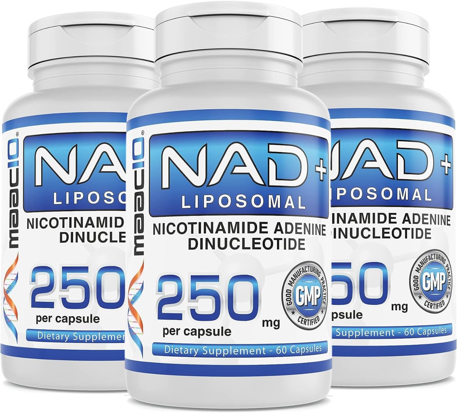 3 Pack Liposomal NAD+ Capsules - 180 x 250mg | Supports Energy & Reduces Fatigue - Non-GMO, Gluten Free, Vegan - Espot.com.au