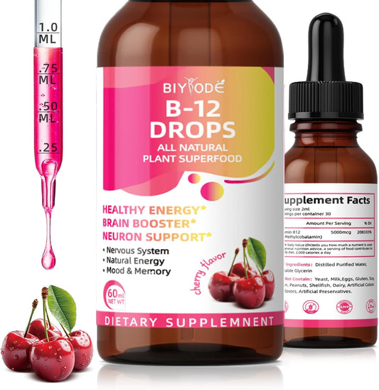 organic-cherry-flavored-vitamin-b12-liquid-drops---5000-mcg-for-brain-boost-energy---neuron-support-mood-memory---60ml-bottle-1
