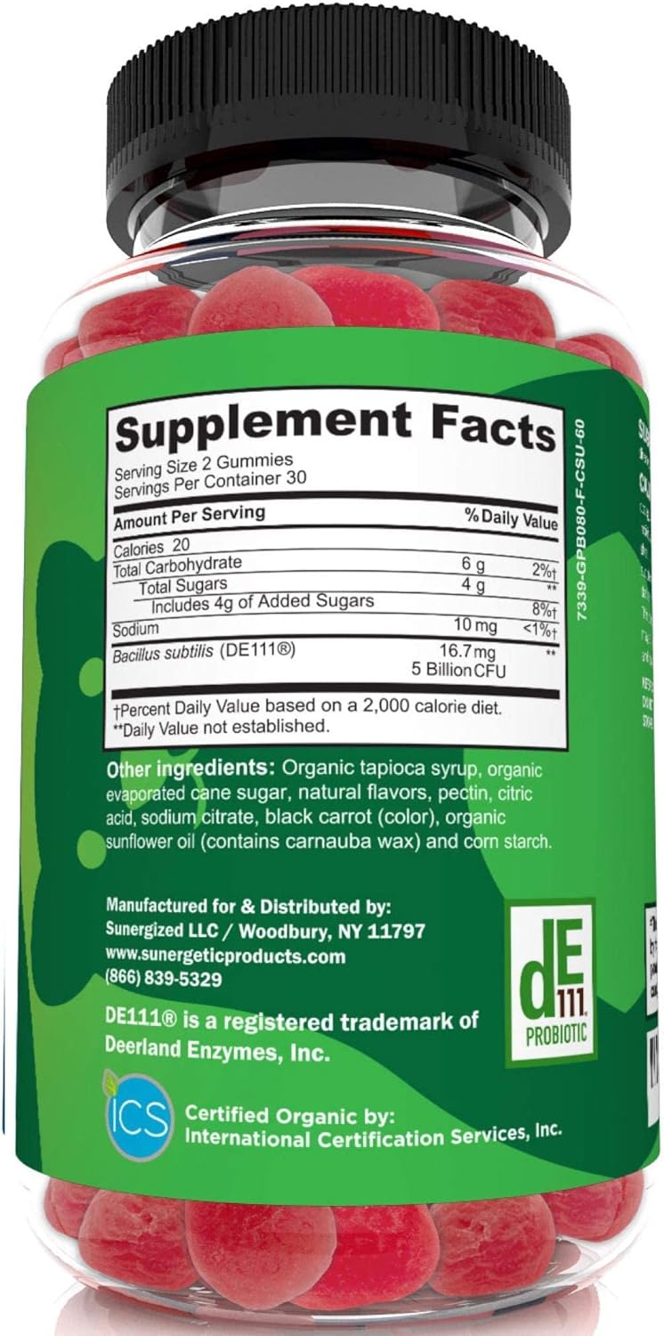 Vitamin D3 and Probiotic Gummies for Immune Health, Digestion, and Muscles - 60 ct Each for a Total of 120 Gummies - Espot.com.au