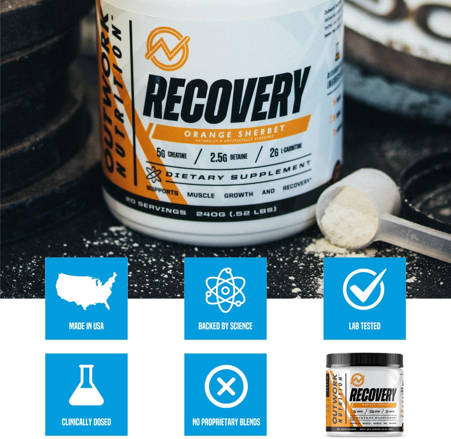 outwork-nutrition-recovery-drink---orange-sherbet-flavor---post-workout-powder-with-creatine-monohydrate-for-men-women---muscle-builder-after-workout-drink---230g-5