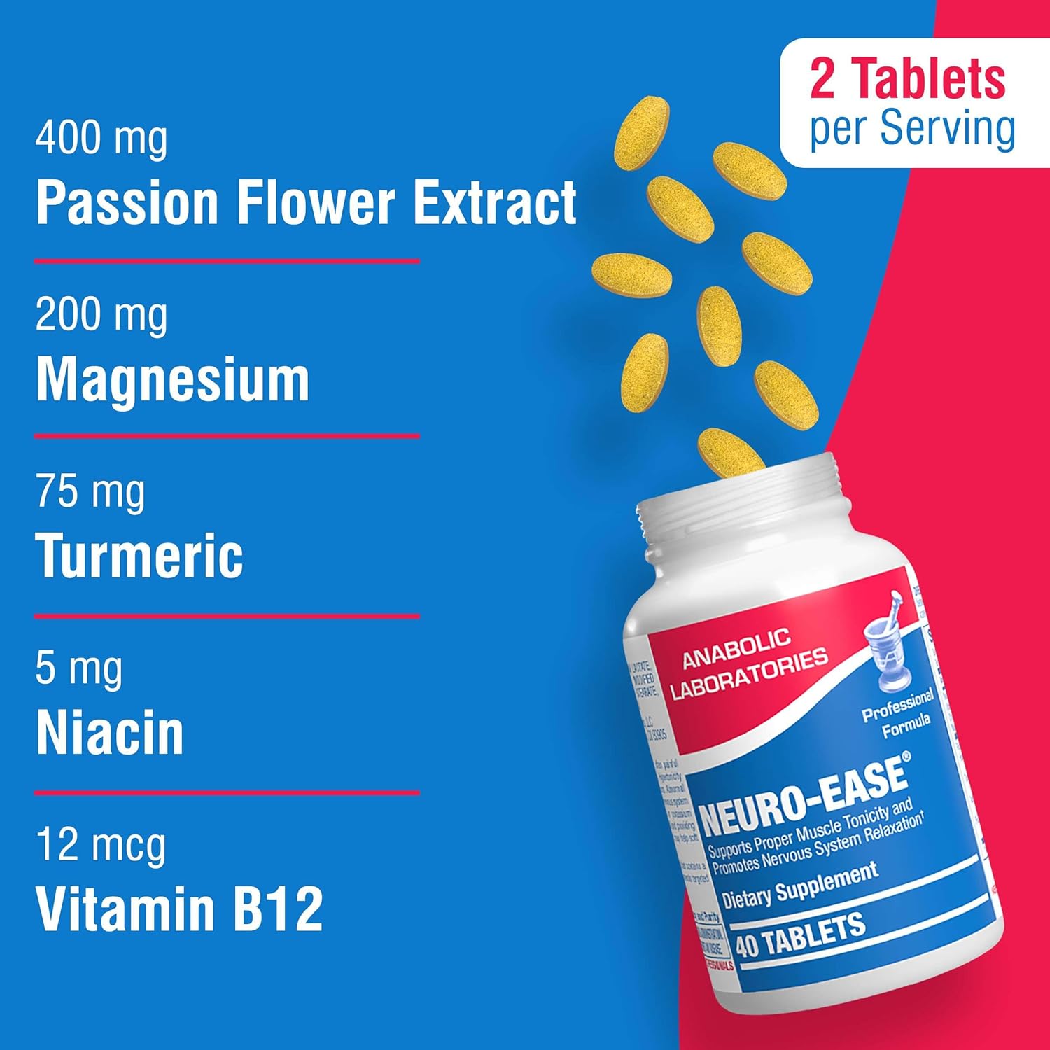 muscle-and-nerve-health-supplement-with-vitamin-b12-turmeric-curcumin-magnesium-choline-niacin---40-tablets-by-anabolic-laboratories---neuro-ease-formula-3