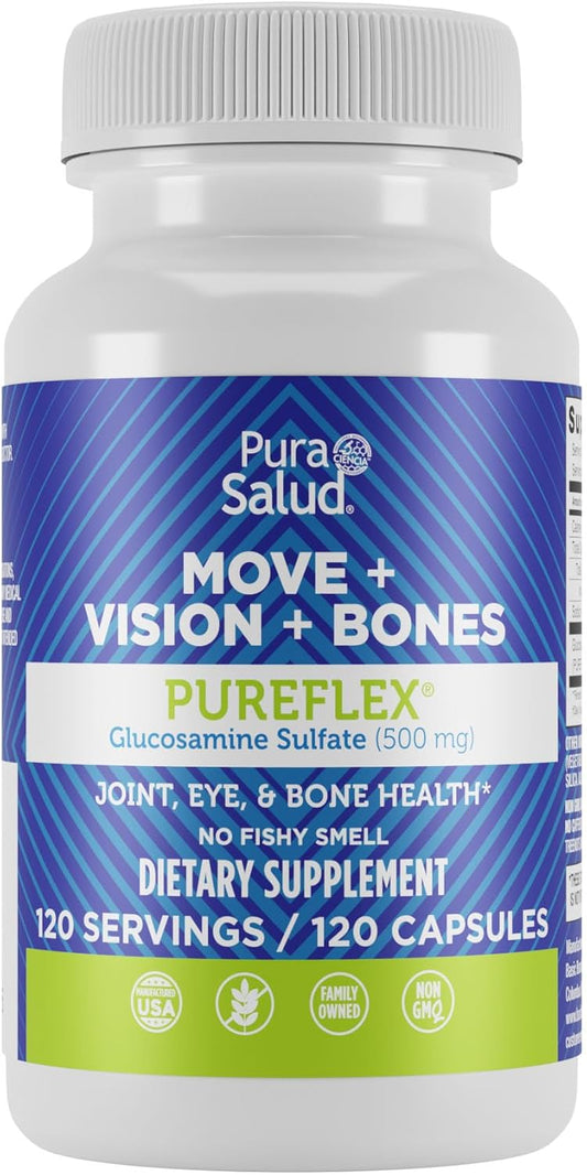 pureflex-glucosamine-sulfate-500mg---120-count---joint-health-support-supplement-by-basic-brands-pura-salud-1