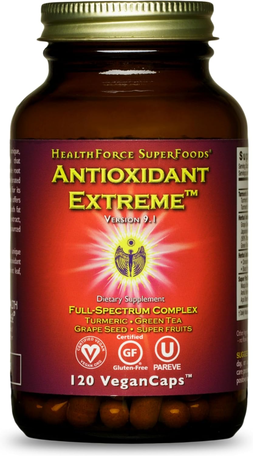 HealthForce SuperFoods Antioxidant Extreme Supplement - 120 Capsules, Vegan-Friendly Formula - Espot.com.au