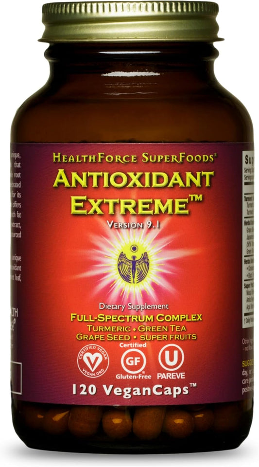 HealthForce SuperFoods Antioxidant Extreme Supplement - 120 Capsules, Vegan-Friendly Formula - Espot.com.au