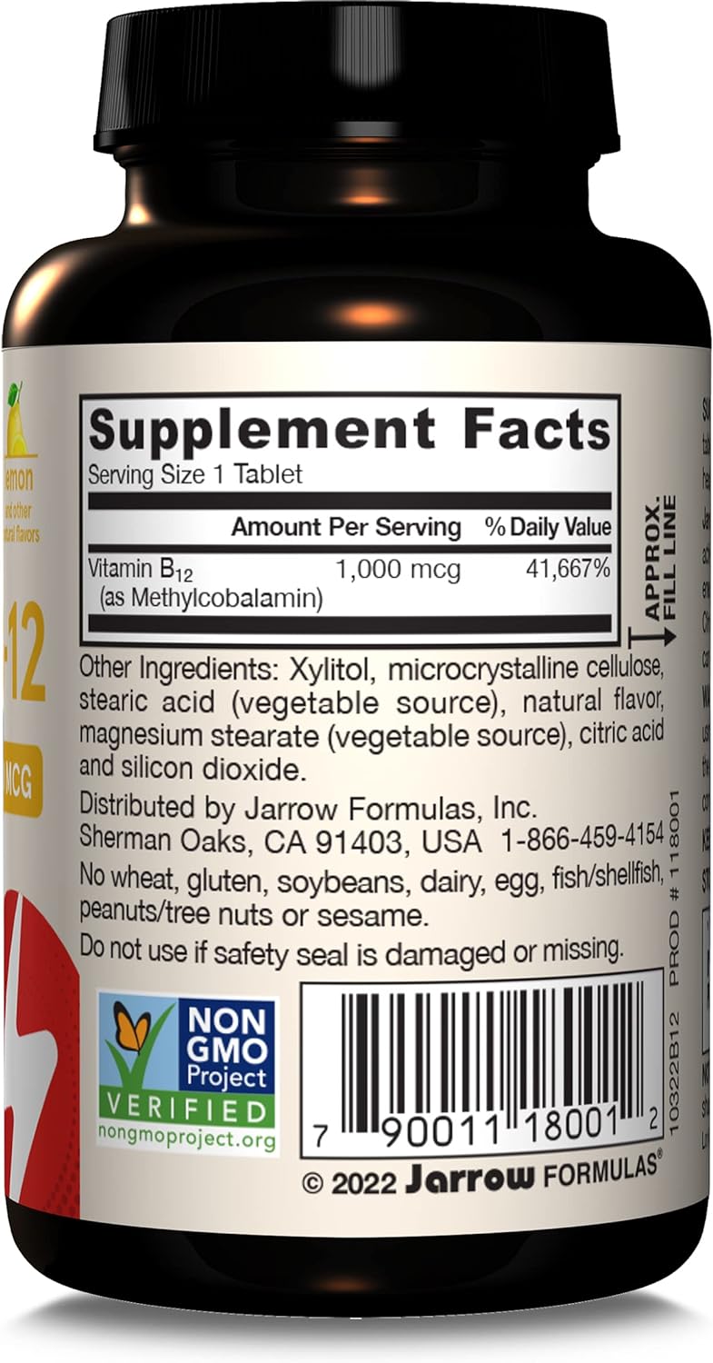 jarrow-formulas-extra-strength-methyl-b-12-chewable-tablets---100-count---lemon-flavored---cellular-energy-support---100-day-supply-9