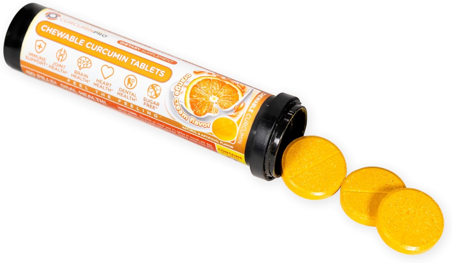 organic-turmeric-curcumin-chewable-tablets-for-movement-support---18-count-orange-cream-flavor-sugar-free-biosoluble-formula-2