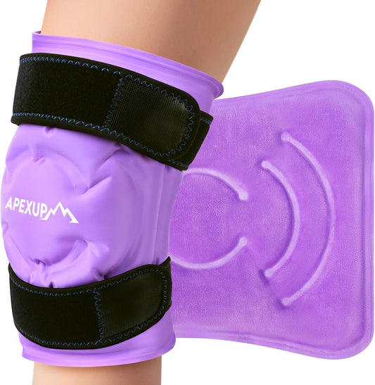 large-reusable-gel-ice-pack-wrap-for-knee-pain-relief-post-surgery---flexible-cold-pack-for-injuries-on-knee-back-shoulder-elbow-leg---purple-1-pack-1