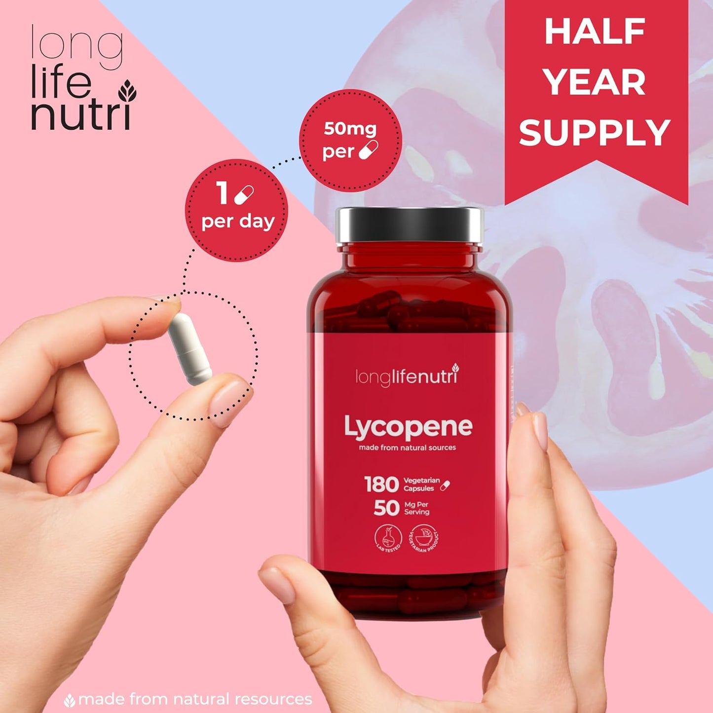 lycopene-50mg-supplement---180-vegetarian-capsules---natural-tomato-extract---non-gmo---pure-powder---longlifenutri-5