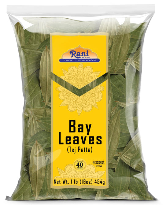 Rani Bay Leaf Whole Spice 16oz - Authentic Indian Hand Selected Extra Large Leaves - Natural, Gluten-Free, Non-GMO, Kosher, Vegan - Indian Origin Tej Patta - Espot.com.au