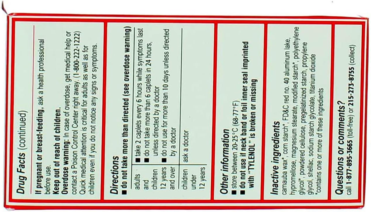 tylenol-extra-strength-caplets-100ct---2-pack-500mg-pain-reliever---100-size-2