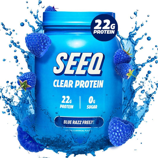 Blue Razz Freeze Clear Whey Isolate Protein Powder - 25 Servings, 22g Protein Per Serving, Sugar-Free, Keto-Friendly, Soy-Free Juice-Like Protein - Espot.com.au