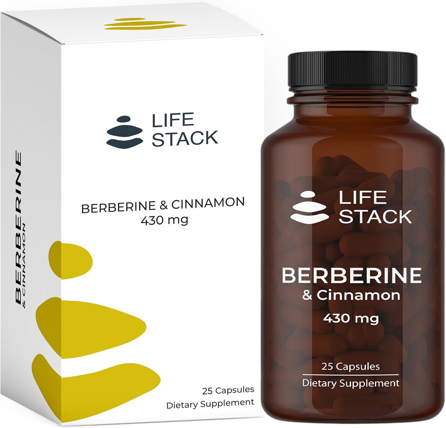 Berberine with Cinnamon Capsules - Supports Healthy Metabolism - Non-GMO, Gluten-Free Supplement - 25 Capsules - Espot.com.au