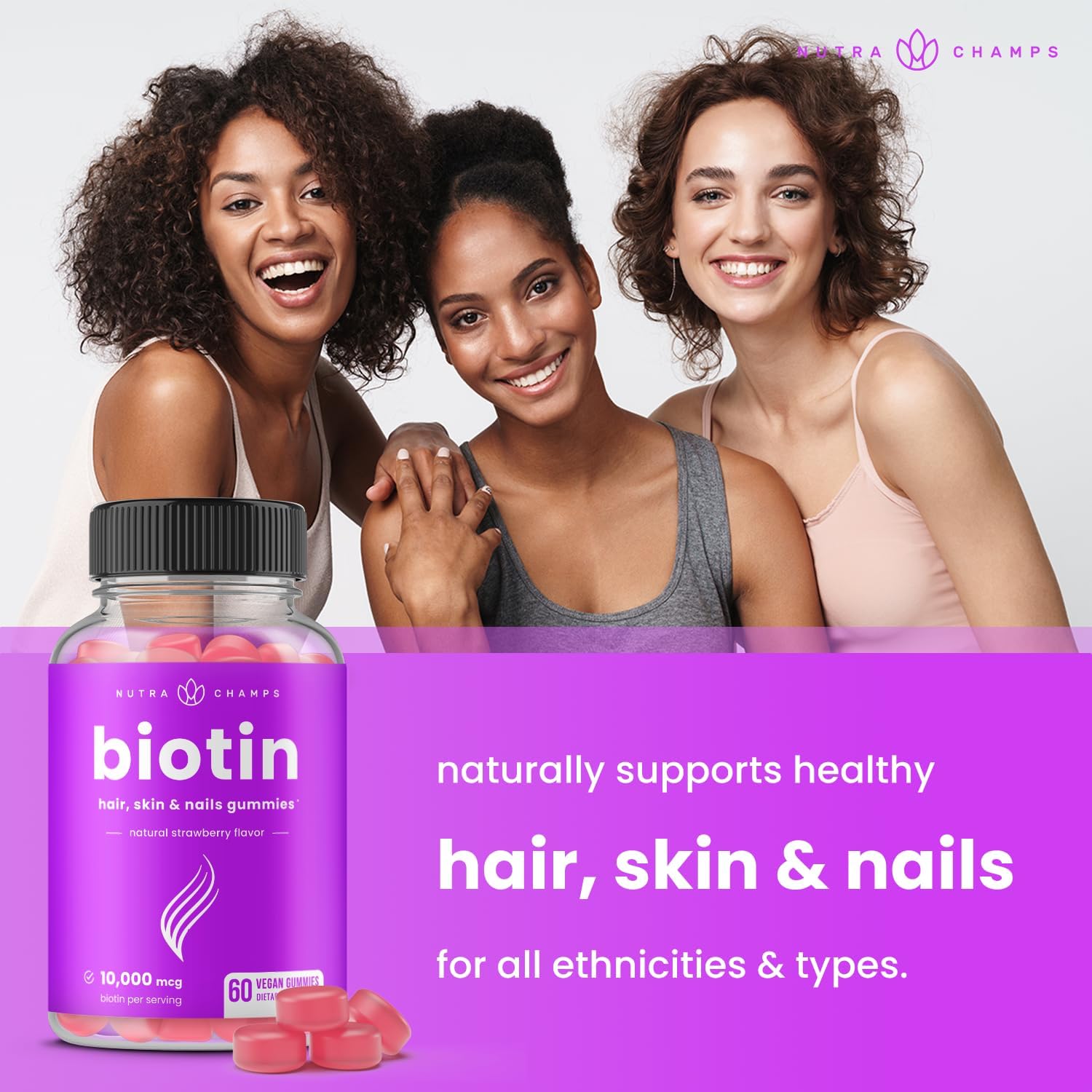 high-potency-nutrachamps-biotin-gummies-10000mcg-for-hair-skin-nails---hair-vitamins-for-women-men-kids---vegan-non-gmo-hair-health-supplement---5000mcg-per-gummy-4