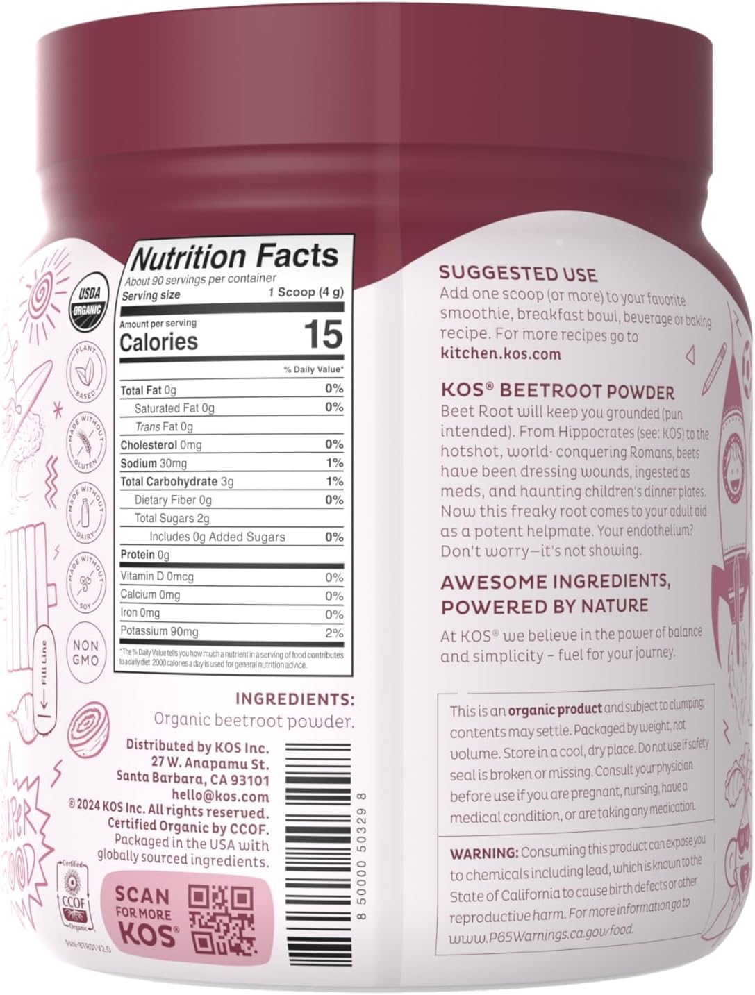 usda-certified-organic-beet-root-powder---non-gmo-gluten-soy-free---90-servings---kos-4