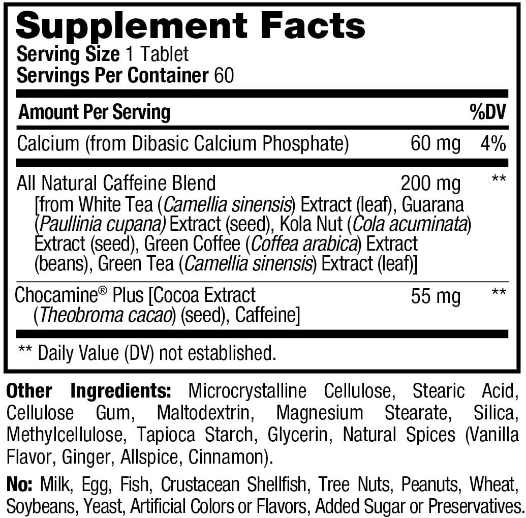 ProLab Advanced Caffeine Tablets - 60 Tablets for Enhanced Energy and Focus - Espot.com.au