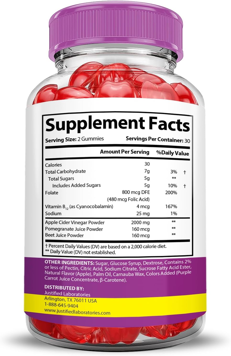 fast-active-keto-acv-gummies-3-pack---2000mg-extreme-formula-with-pomegranate-beet-juice-powder-b12---vegan-non-gmo---180-gummies-by-justified-laboratories-5
