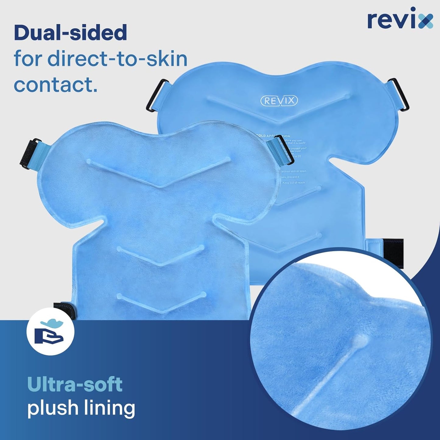 REVIX Shoulder Ice Pack Wrap for Rotator Cuff Cold Therapy - Reusable Cold Compression Brace for Shoulder Discomfort and Fatigue, Post-Workout Recovery - Ease Tiredness - Espot.com.au