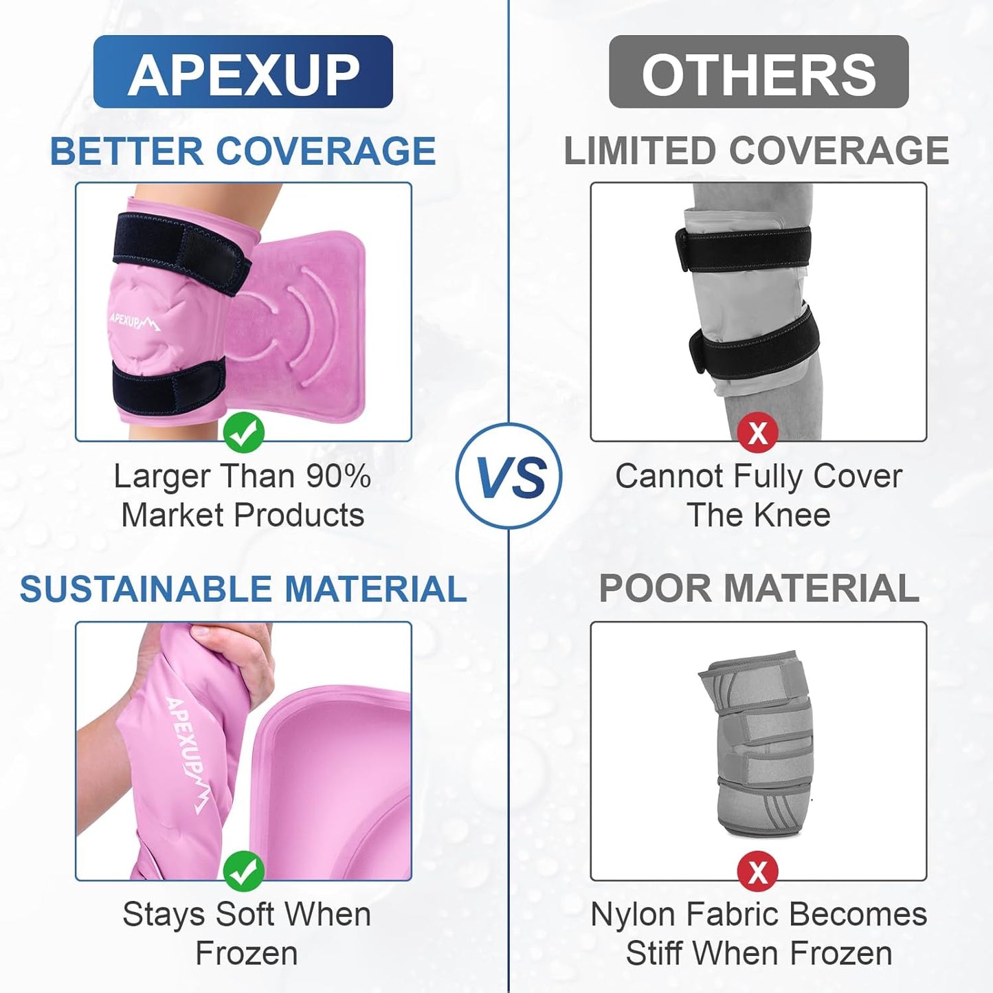 large-reusable-gel-ice-pack-wrap-for-knee-pain-relief-post-surgery---flexible-cold-pack-for-injuries-back-shoulder-elbow-leg---pink-1-pack-6