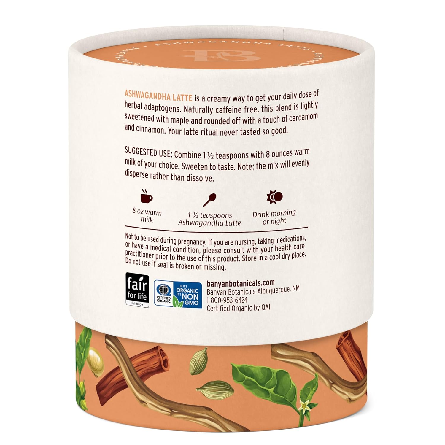 organic-ashwagandha-latte-mix---herbal-adaptogen-drink-for-energy-and-relaxation---caffeine-free-instant-blend---42-oz-vegan-formula-by-banyan-botanicals-2