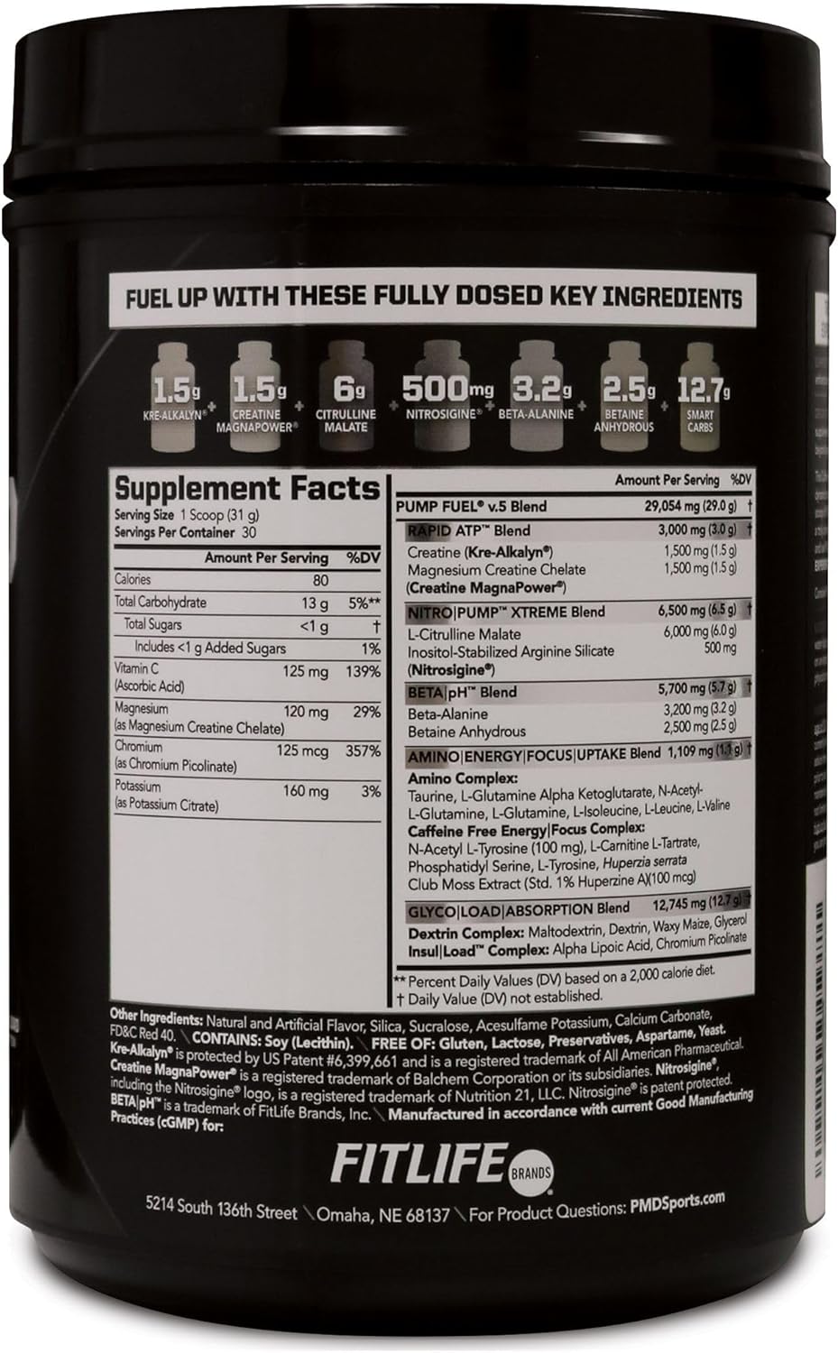 pmd-sports-ultra-pump-fuel-caffeine-free-strawberry-limeade-pre-workout-drink-mix---energy-endurance-complex---30-servings-2
