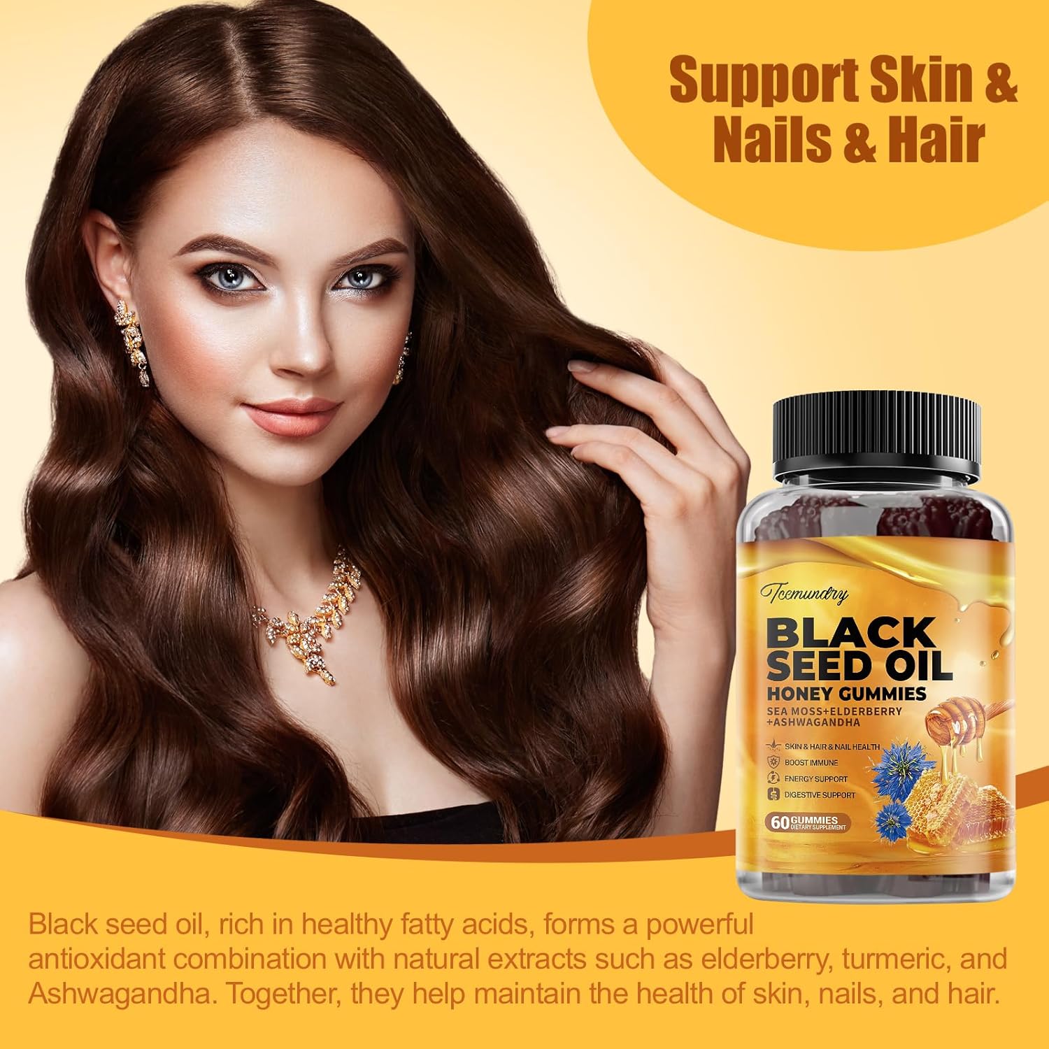 black-seed-oil-gummies-with-ashwagandha-honey---vegan-supplement-for-immune-support-energy-hair-skin---60-count-6