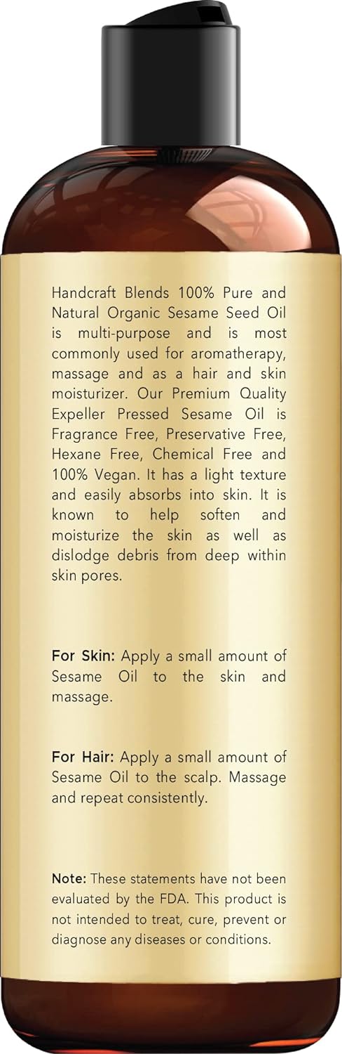 organic-sesame-oil---8-fl-oz---premium-grade-carrier-oil-for-skin-and-hair---100-pure-and-natural---handcrafted-blend---ideal-for-massage---expeller-pressed-and-hexane-free-3