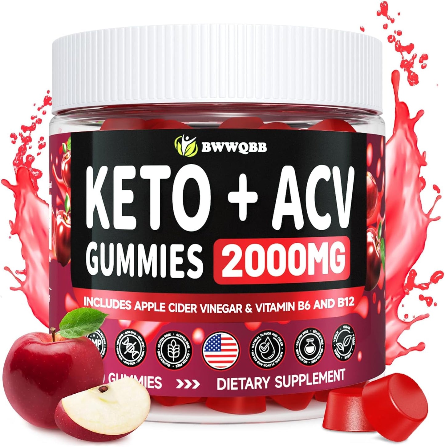 vegan-keto-acv-gummies-with-pomegranate-beetroot---2000mg-advanced-formula-natural-ingredients-gelatin-free---90-count---keto-drops-alternative-1