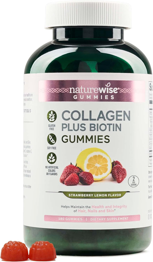 180-count-naturewise-collagen-gummies-for-women---strawberry-lemon-flavor-with-type-1-3-peptides-biotin-vitamin-c-e-and-zinc---hair-skin-nails-joint-support---3-month-supply-1