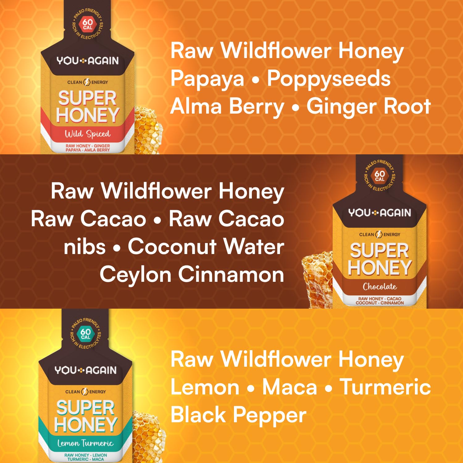 super-honey-packets-variety-pack---clean-energy-gel-for-workouts-cycling-running-paleo-carnivore-snack-gluten-free-made-in-usa-12-count-4