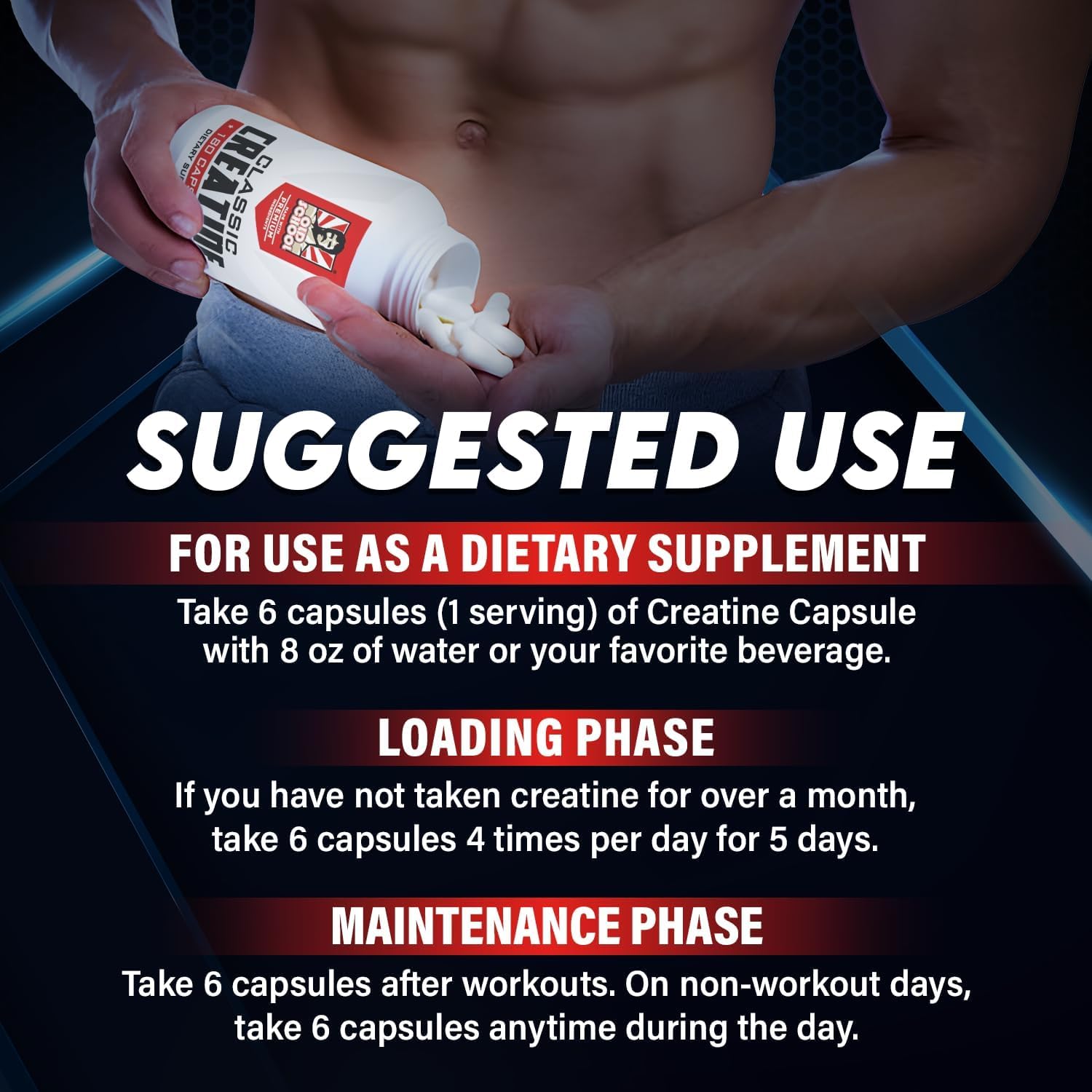 max-strength-creatine-monohydrate-capsules-with-biofit-for-muscle-growth-recovery---performance-enhancing-creatine-pills-for-men-women---5000mg---made-in-usa---180-v-capsules-7