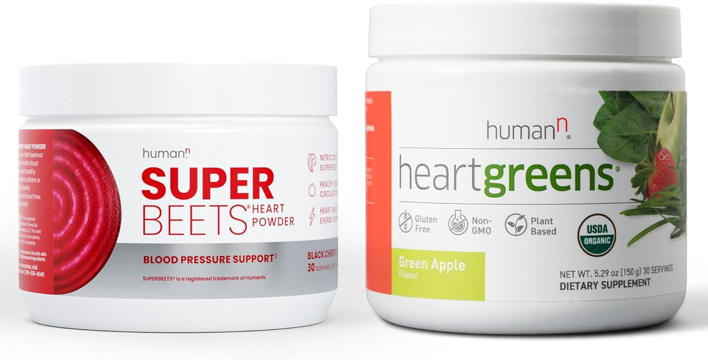 SuperBeets Black Cherry Powder and HeartGreens Powders - Boost Heart Health with Natural Antioxidants and Nutrients - Espot.com.au