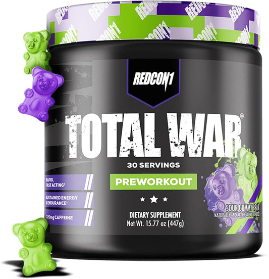 redcon1-total-war-preworkout---sour-gummy-bear-flavor-with-320mg-caffeine-for-pump-energy-endurance---amino-acids-boost-performance---30-servings-1